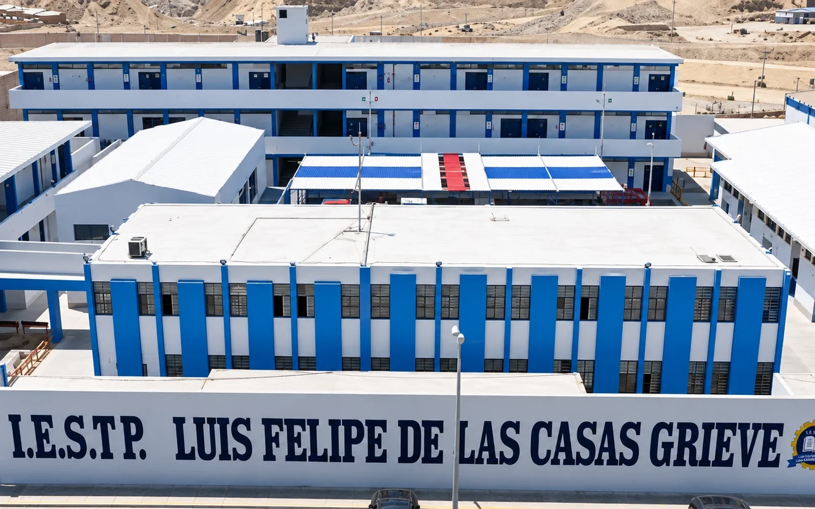 Vista aérea del IESTP Luis Felipe de las Casas Grieve, Marcona