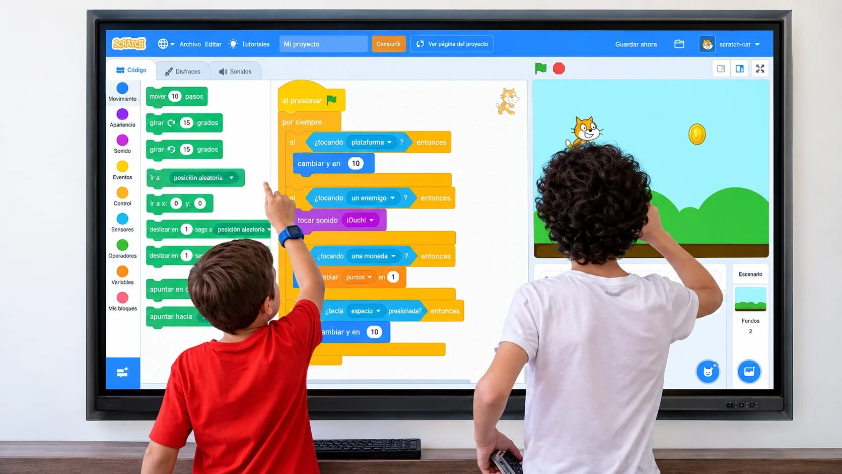Pantallas interactivas y programación